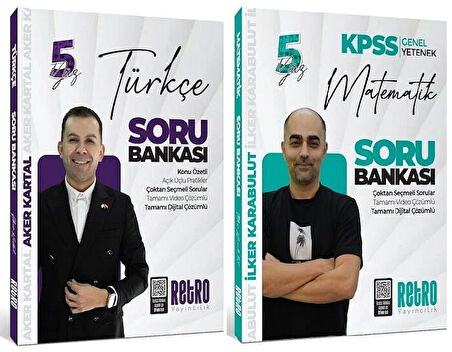 Retro 2026 KPSS Türkçe+Matematik 5Yüz Soru Bankası 2 li Set Retro Yayıncılık