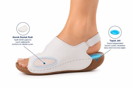 ROY&JONES KADIN ANOTOMIK/KEMİK DESTEKLİ SANDALET K500-101