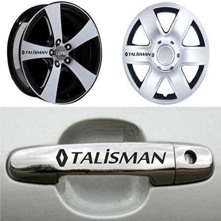 Talisman Kapı Kolu Jant Sticker (10 Adet) Etiket Yapıştırma Z180