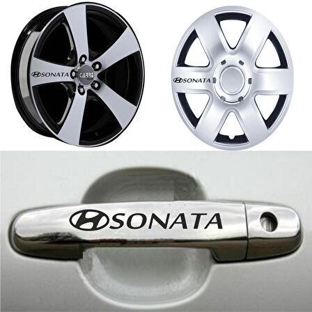 Sonata Kapı Kolu Jant Sticker (10 Adet) Etiket Yapıştırma Z170