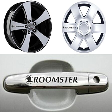 Roomster Kapı Kolu Jant Sticker (10 Adet) Etiket Yapıştırma Z158