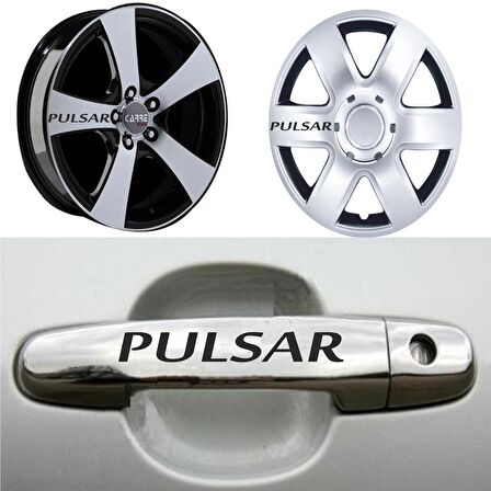 Pulsar Kapı Kolu Jant Sticker (10 Adet) Etiket Yapıştırma Z146