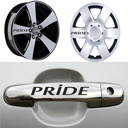 Piride Kapı Kolu Jant Sticker (10 Adet) Etiket Yapıştırma Z142