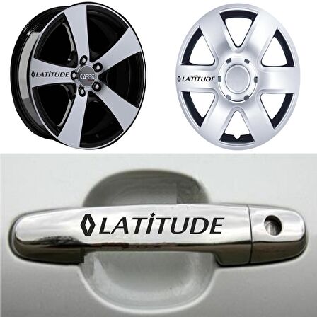 Latutide Kapı Kolu Jant Sticker (10 Adet) Etiket Yapıştırma Z110