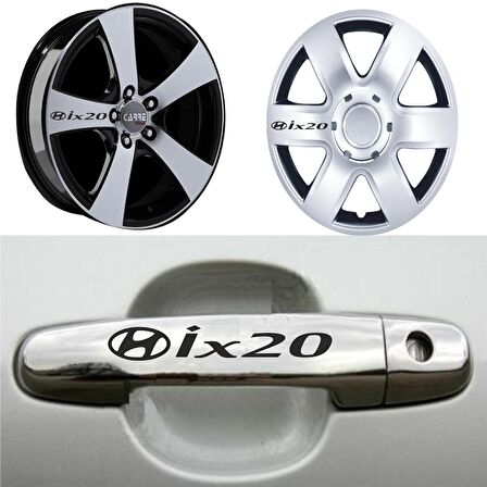 ix20 Kapı Kolu Jant Sticker (10 Adet) Etiket Yapıştırma Z93