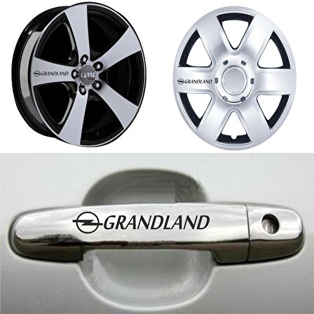 Grandland Kapı Kolu Jant Sticker (10 Adet) Etiket Yapıştırma Z85