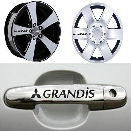 Grandis Kapı Kolu Jant Sticker (10 Adet) Etiket Yapıştırma Z84