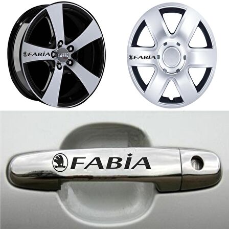 Fabia Kapı Kolu Jant Sticker (10 Adet) Etiket Yapıştırma Z73