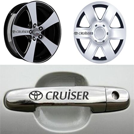 Cruiser Kapı Kolu Jant Sticker (10 Adet) Etiket Yapıştırma Z58