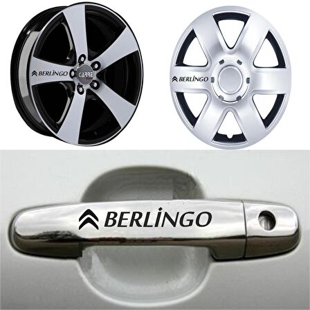 Berlingo Kapı Kolu Jant Sticker (10 Adet) Etiket Yapıştırma Z23