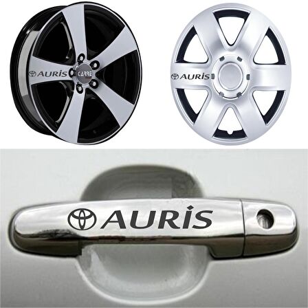 Auris Kapı Kolu Jant Sticker (10 Adet) Etiket Yapıştırma Z18