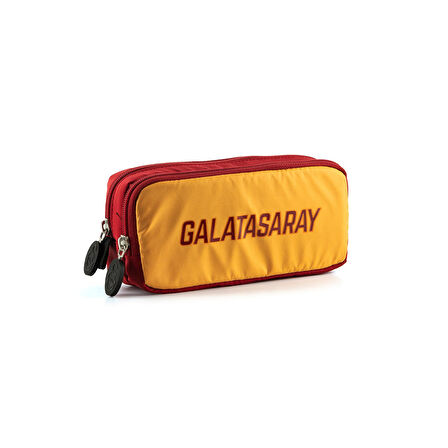 Galatasaray Orijinal Kalemlik  Gold Logo Baskılı Çift Gözlü Kalem Kutusu