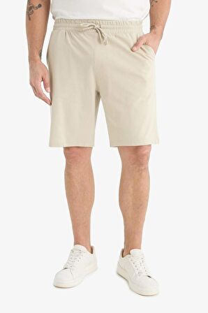 DeFacto Slim Fit Dar Kesim Cepli Pamuklu Basic Düz Bermuda Şort W1105AZ25SPBG735