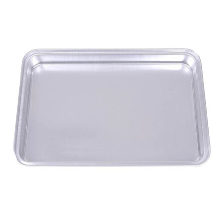 Almetal AL-KB.TK.KR.20.30.3 Alüminyum Köşeli Tek Kullanımlık Baklava Tepsi (Kordonlu-İnce) 20x30x3 cm