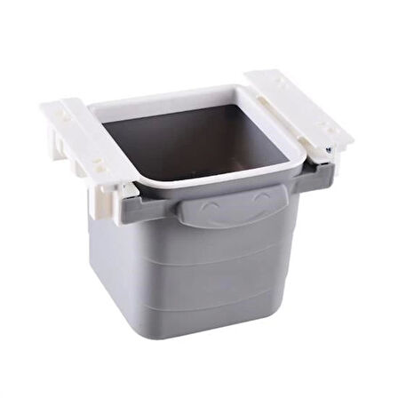 İpek Yıldızı® Mini Masa Çöp Kovası Plastik Tezgah Altı Geri Çekilebilir Yapışkanlı Görünmez Bölme Pratik