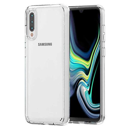 Gpack Samsung Galaxy A50 Kılıf Coss Şeffaf Sert KapakNano Glass