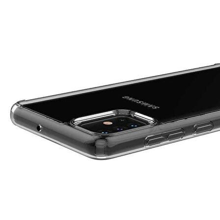 Gpack Samsung Galaxy A51 Kılıf Coss Şeffaf Sert KapakNano Glass