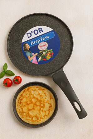 Chef Door 26 cm Granit Döküm Krep Tavası – Yapışmaz Yüzey, Ergonomik Saplı