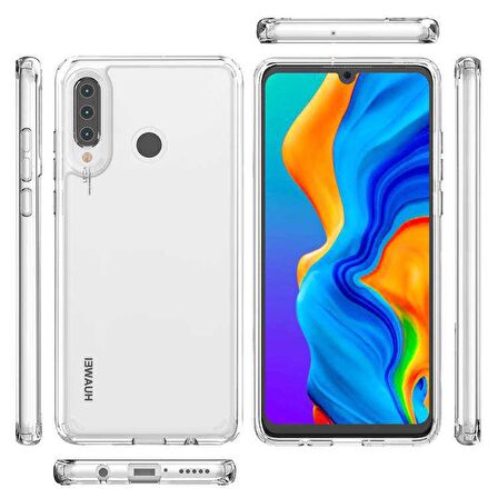 Gpack Huawei P30 Lite Kılıf Coss Şeffaf Sert Kapak