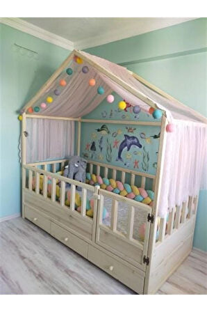 Karışık 3 Renk 80x130 3 Örgü Koruma Yatak Koruyucu Özel Tasarım