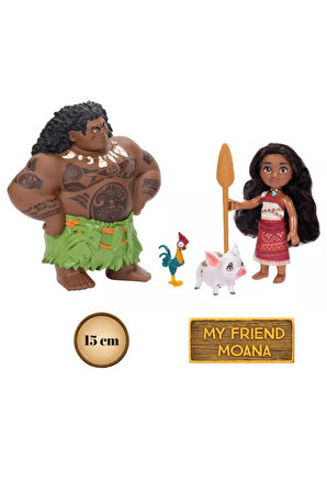 Moana 2 - Moana ve Maui Oyun Seti Prenses Moana HeiHei Pua Maui Oyun Seti Moana Bebek