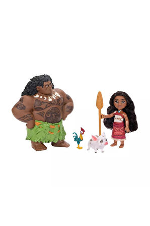 Moana 2 - Moana ve Maui Oyun Seti Prenses Moana HeiHei Pua Maui Oyun Seti Moana Bebek
