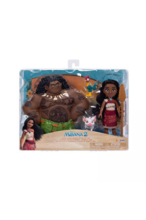Moana 2 - Moana ve Maui Oyun Seti Prenses Moana HeiHei Pua Maui Oyun Seti Moana Bebek