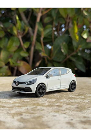 Renault Clio 4 Koleksiyon Metal Araba 12cm Lüks Araba Beyaz Oyuncak Araba Model Araba