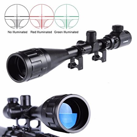 Tr-nikula 4-16x50 Aoeg Zoomlu Ateşli Aletler Dürbünü Çift Işıklı Kırmızı,yeşil Kaynaklı Avcılık Dürbün