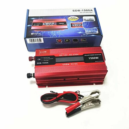 Pm-1500a 12 Volt - 1500 Watt Lcd Ekranlı Usbli Power Inverter