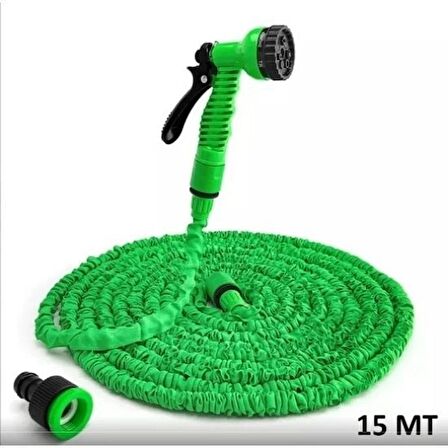 Uzayan Hortum Tabancalı 15 Metre Magic House | Bahçe Sulama İçin Expandable Hose