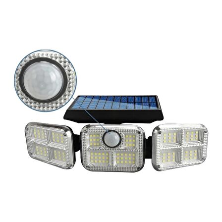 Fl-1727 Sensörlü 3 Kademeli 120 Ledli Solar Lamba