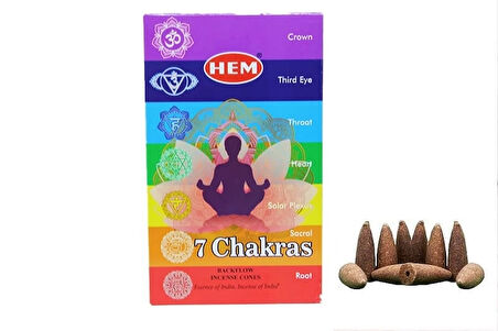 7 Chakras Back Flow Cones