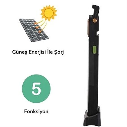 5 Fonksiyonlu Güneş Enerjisi İle Şarj Olabilen 48 Ledli Işıldak,aydınlatma Pr-3838