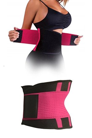 Hot Belt Termal Sauna Kemer Unisex Terletme Korsesi (pembe-siyah)