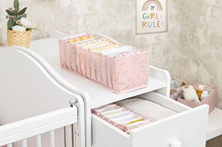 Baby Akordiyon Organizer Çekmece Düzenleyici Medium (pembe) - 04096