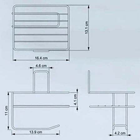 Kendiliğinden Yapışkanlı Tuvalet Kağıdı Tutacağı Ve Yedek Raf - Siyah Modern Metal Tasarım