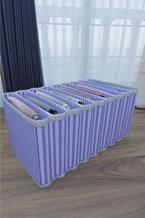 8 Bölmeli Dolap Ve Çekmece Içi Düzenleyici Akordiyon Organizer L-00517 (3 Adet)