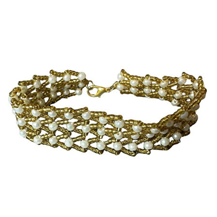 Uretti - Özlem 9422 1350 El Yapımı İncili Kum Boncuk Bileklik