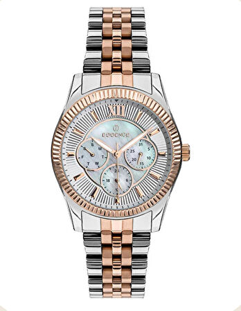 ESSENCE DUAL TİME FONKSİYONLU ROSE ÇELİK 3 ATM SU GEÇİRMEZ 38MM KADIN KOL SAATİ