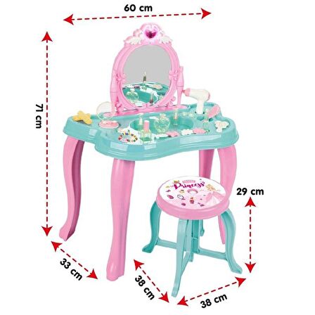 Pilsan Sihirli Kelebek Oyuncak Makyaj Masası - Pembe