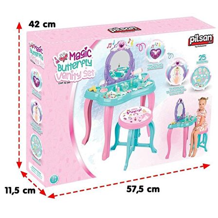 Pilsan Sihirli Kelebek Oyuncak Makyaj Masası - Pembe