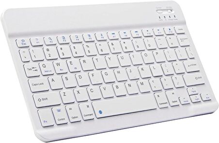 Techstorm Winpad P03 10.1" Uyumlu Kablosuz Bluetooth Şarj Edilebilir Mini Q Klavye - Beyaz
