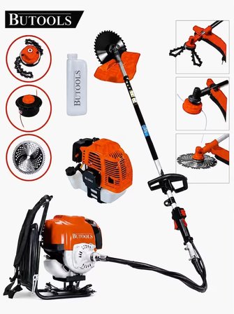 BUTOOLS BS-24 Sırt Tipi Benzinli Motorlu Ot Çalı Tırpanı Çim Biçme Makinesi Tirpan Canavar Başlık