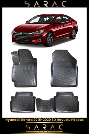 Hyundai Elantra 2016 Model Araca Özel 3d Havuzlu Paspas