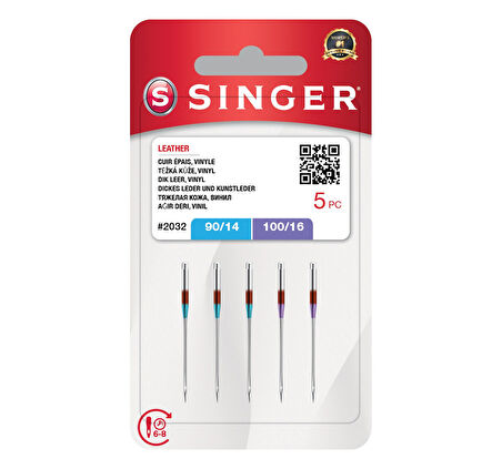 Deri İğnesi Karışık (5'Li Blister)(3X14, 2X16 No.)
