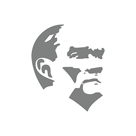 Mustafa Kemal Atatürk Silüet Sticker 17x17 Cm
