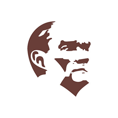 Mustafa Kemal Atatürk Silüet Sticker 17x17 Cm