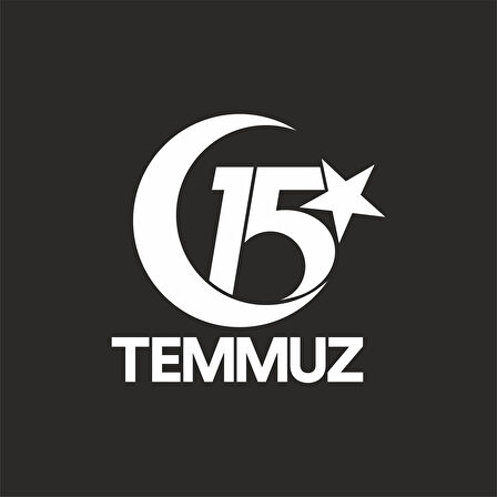 15 Temmuz  Sticker 17x17 Cm Beyaz