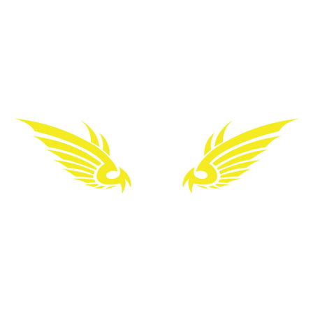 Kartal Kanatı Oto Sticker17x17 Cm Sarı